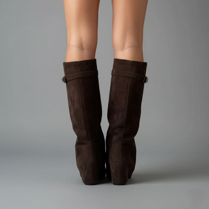 Connor | Women’s Leather Thigh-High Boots with Buckle