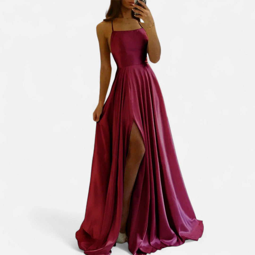 Ivy | Women’s Elegant Slit Evening Gown Maxi Dress