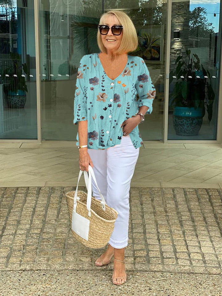 Leona™ | Elegant Floral Top