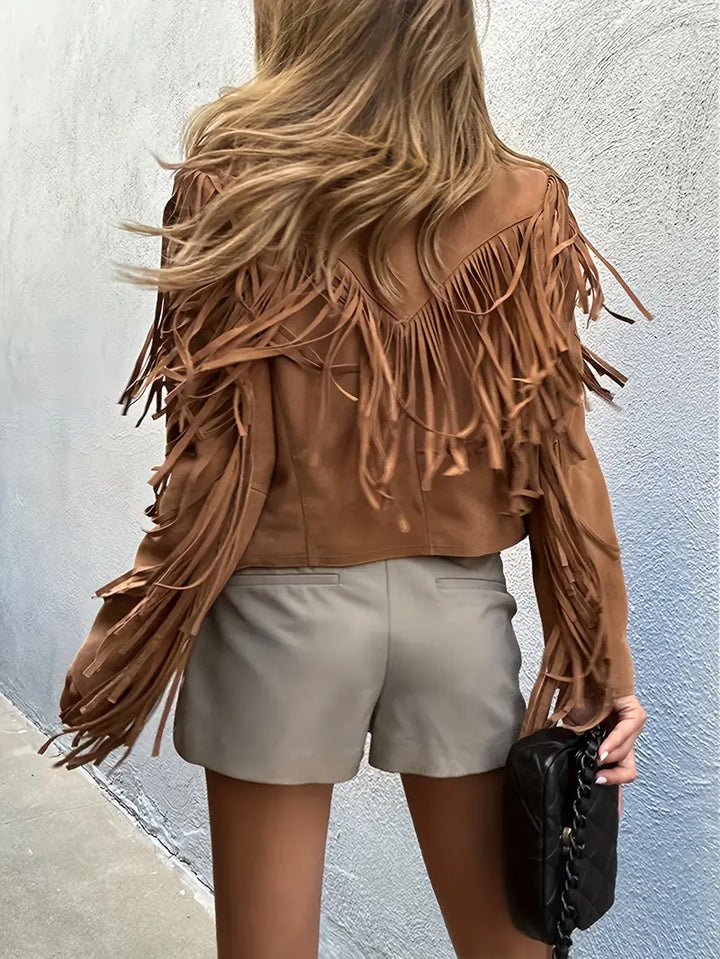 Lucy | Women’s Stylish Fringe Detail Short Jacket