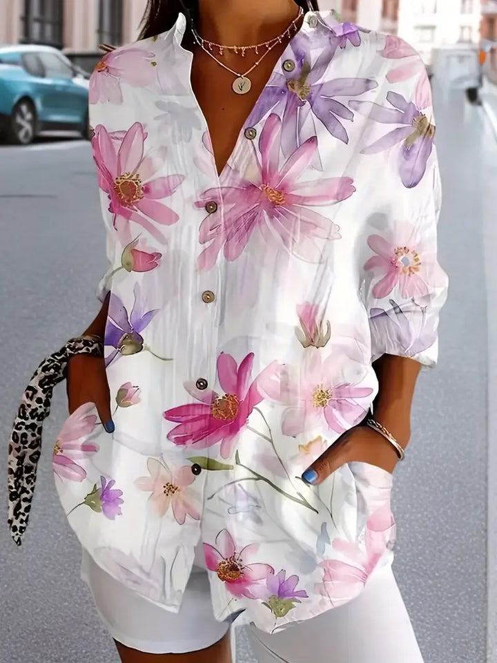 Mira™ | Lightweight Summer Floral Blouse