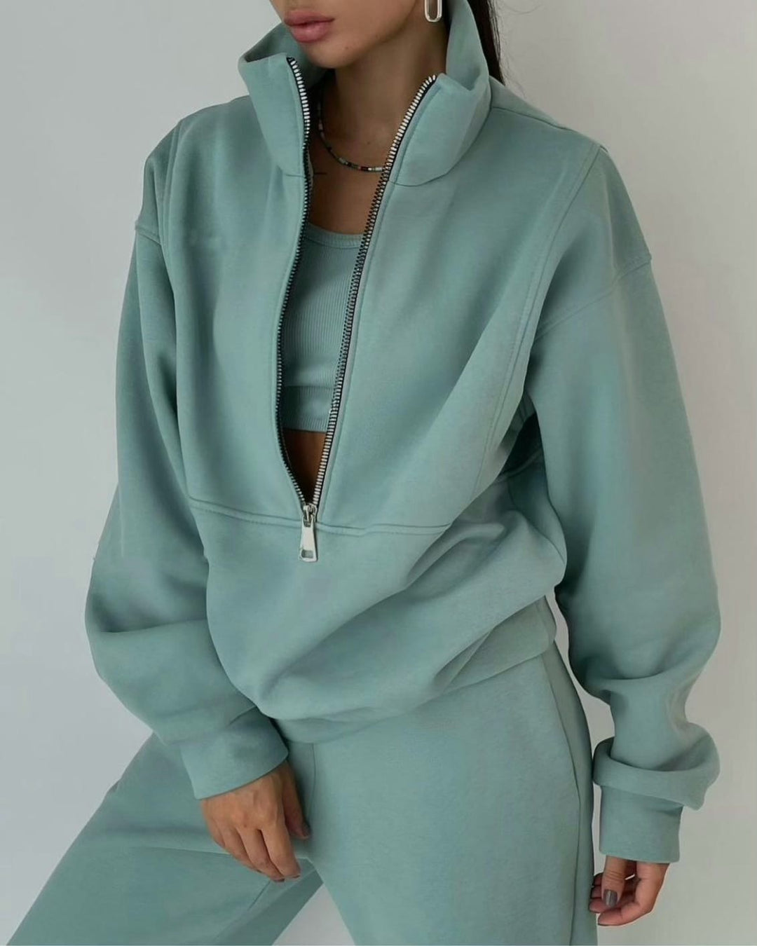Alice | Women’s Modern Half Zip Sweatshirt and Jogger