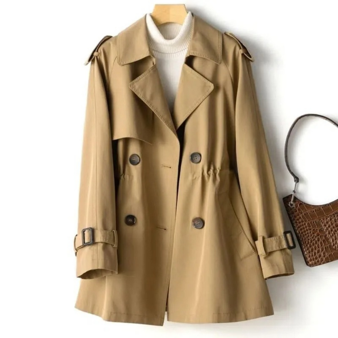 Julia | Women’s Long Double-Breasted Trench Coat Jacket