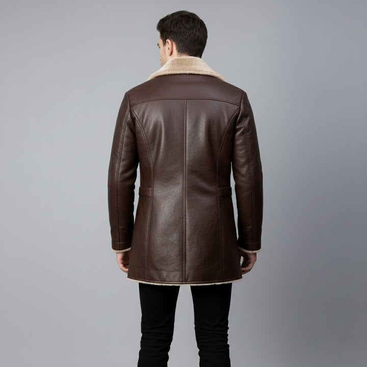 Michael | Men’s Winter Leather Jacket With Warm Fur Lining