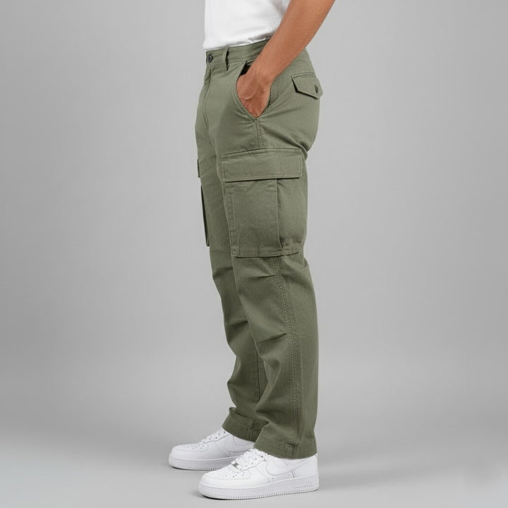 Benjamin | Men’s Relaxed Fit Cargo Pants with Side Pockets Streetwear