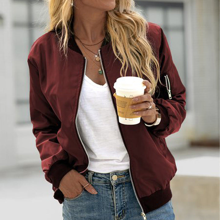 Lily | Women’s Classic Short Zip-Up Bomber Jacket