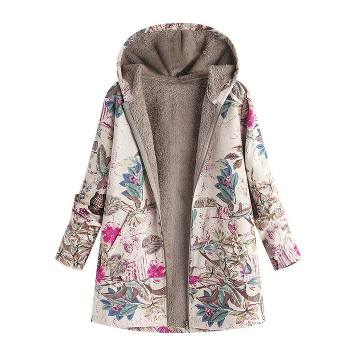 Casey | Women’s Winter Floral Coat with Hood
