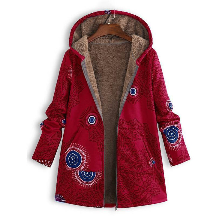 Casey | Women’s Winter Floral Coat with Hood