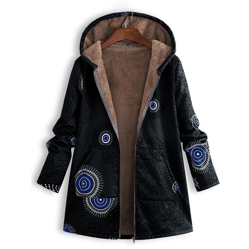 Casey | Women’s Winter Floral Coat with Hood