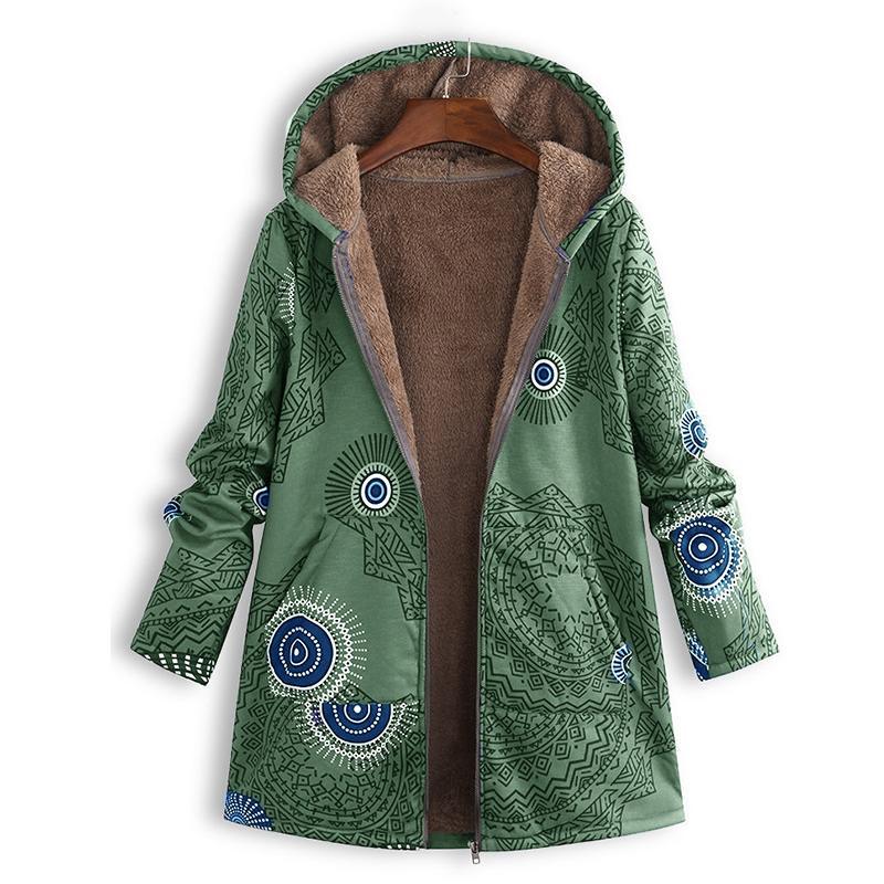 Casey | Women’s Winter Floral Coat with Hood