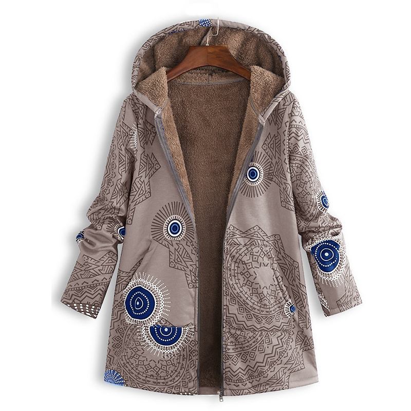 Casey | Women’s Winter Floral Coat with Hood