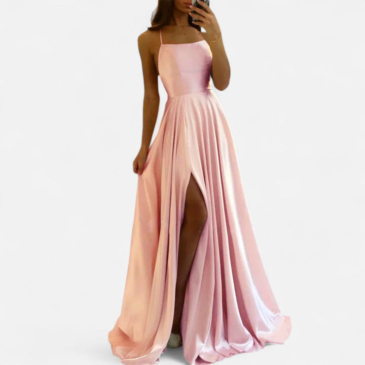 Ivy | Women’s Elegant Slit Evening Gown Maxi Dress