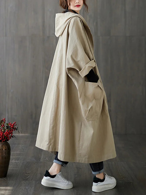 Jessica | Oversized Hooded Longline Casual Coat for Women