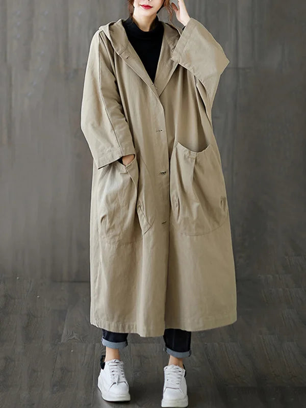 Jessica | Oversized Hooded Longline Casual Coat for Women
