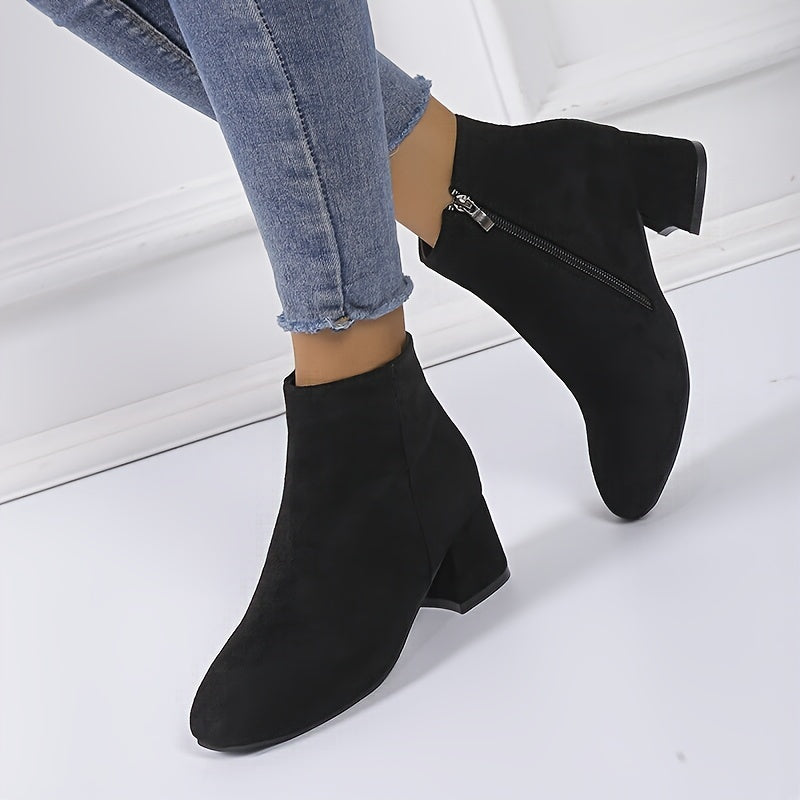 Grace | Women's Classic Block Heel Short Boots for Autumn Winter
