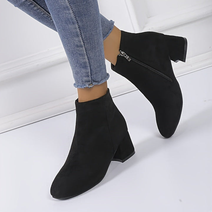 Grace | Women's Classic Block Heel Short Boots for Autumn Winter