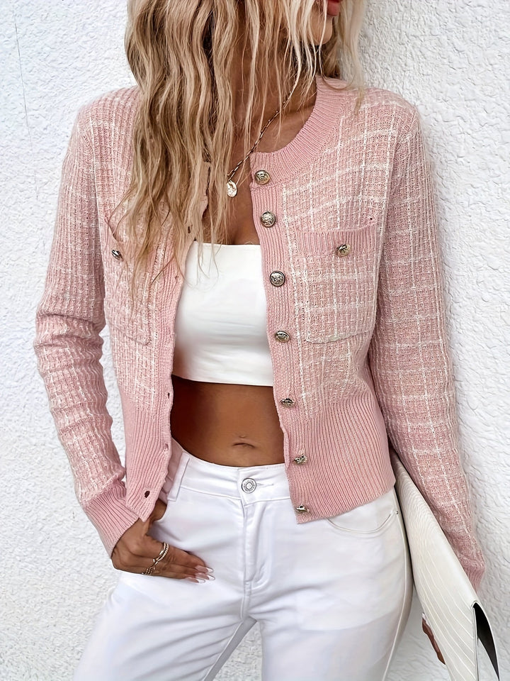 Florence | Women’s Elegant Cropped Tweed Cardigan