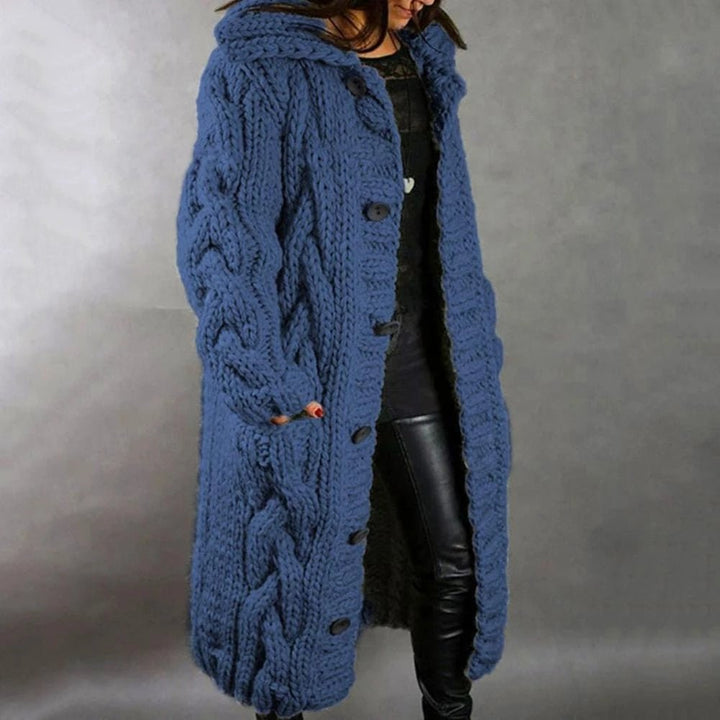 Diana | Women’s Oversized Cable Knit Button Cardigan