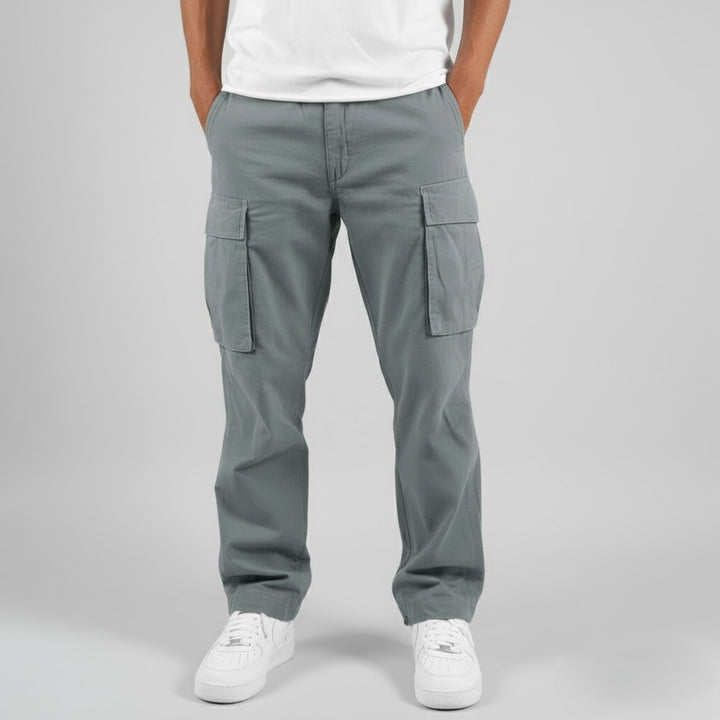 Benjamin | Men’s Relaxed Fit Cargo Pants with Side Pockets Streetwear