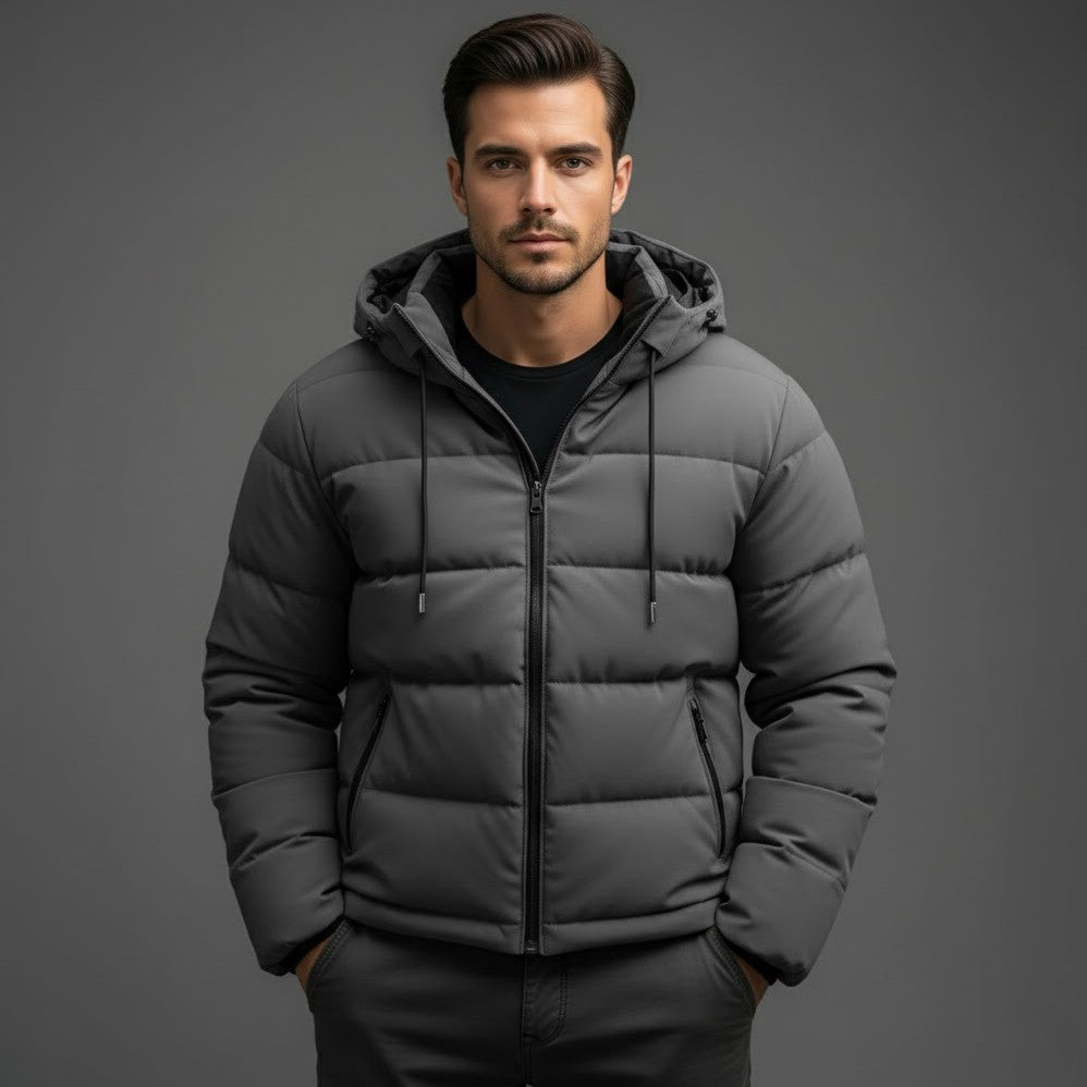 Samuel | Men’s Winter Quilted Puffer Jacket With Hood