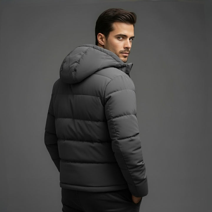 Samuel | Men’s Winter Quilted Puffer Jacket With Hood