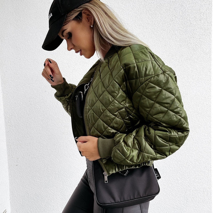 Clara | Women’s Trendy Relaxed Fit Bomber Jacket