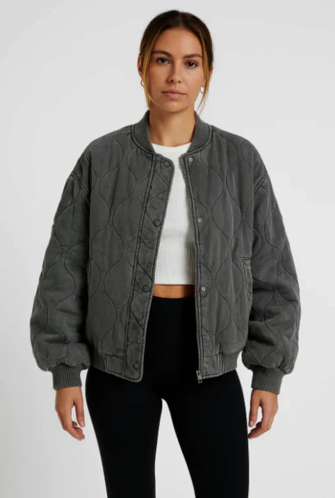 Daisy | Women’s Quilted Zip-Up Bomber Jacket