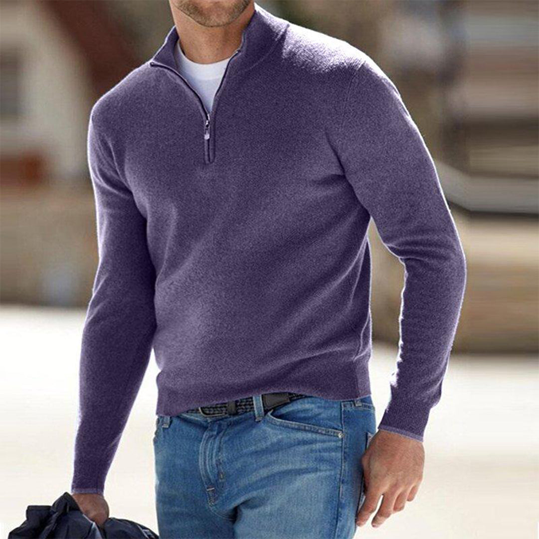 Adam | Casual Zip Neck Sweater for Men