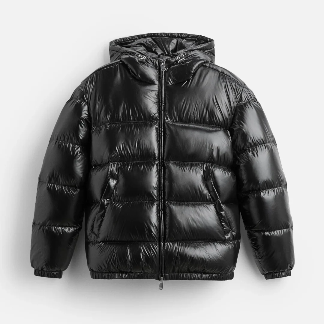Louis | Men’s Modern Shiny Hooded Puffer Jacket