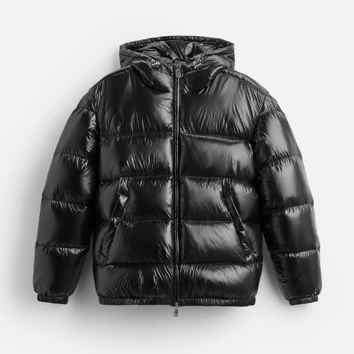 Louis | Men’s Modern Shiny Hooded Puffer Jacket