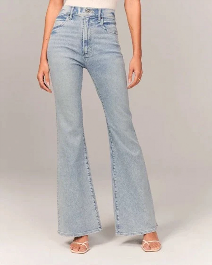 Zara | Women’s Flared High-Waisted Denim Jeans