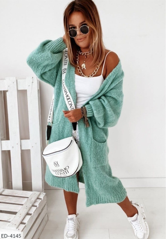 Demi | Women’s Cozy Oversized Long Knit Cardigan