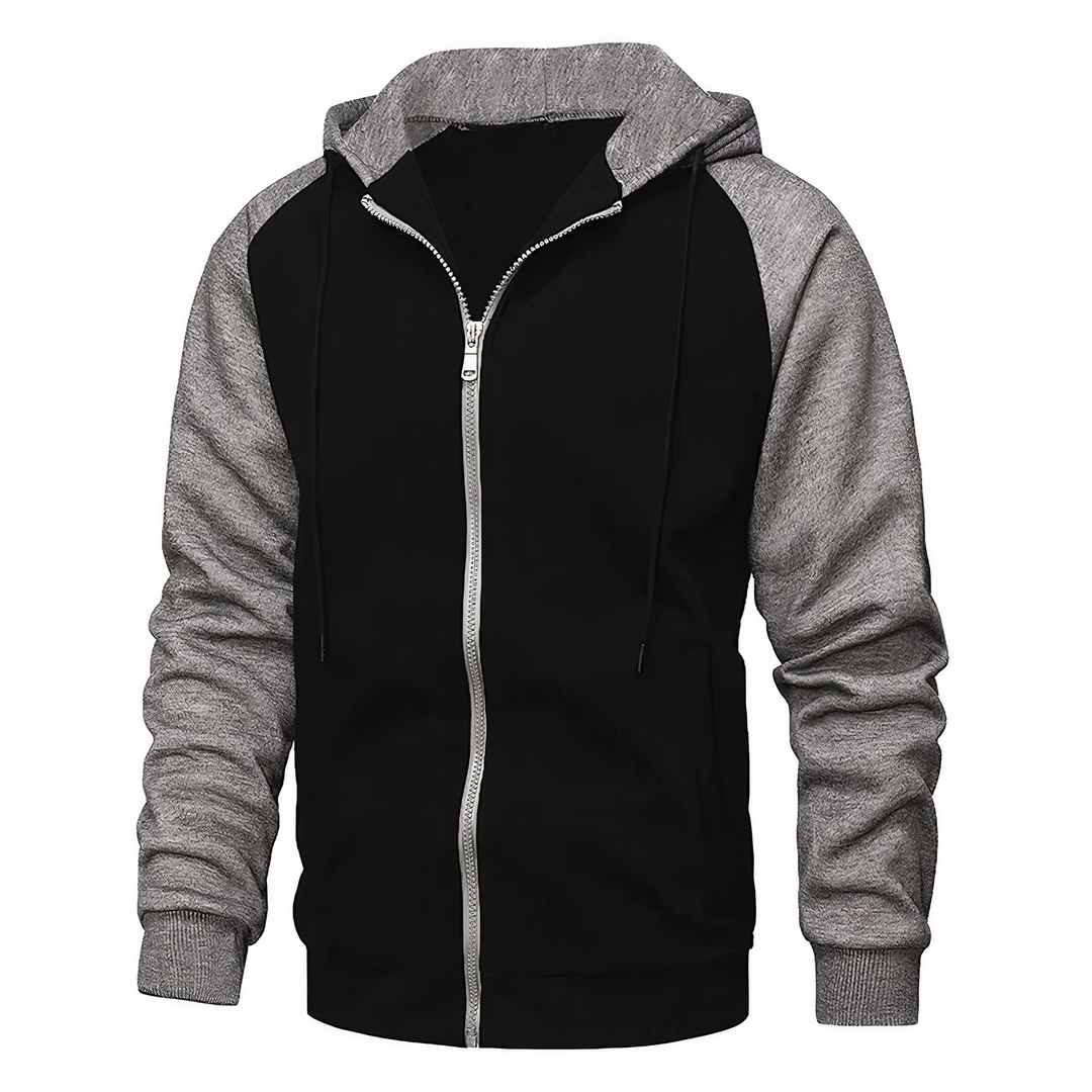 Julian | Men’s Casual Zip-Up Two-Tone Hoodie