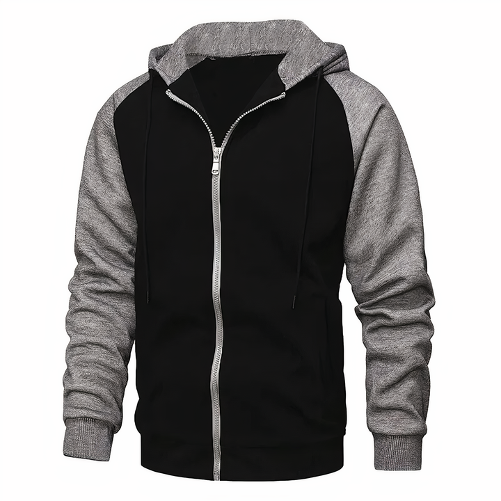 Julian | Men’s Casual Zip-Up Two-Tone Hoodie