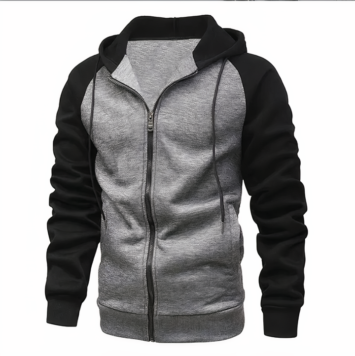 Julian | Men’s Casual Zip-Up Two-Tone Hoodie