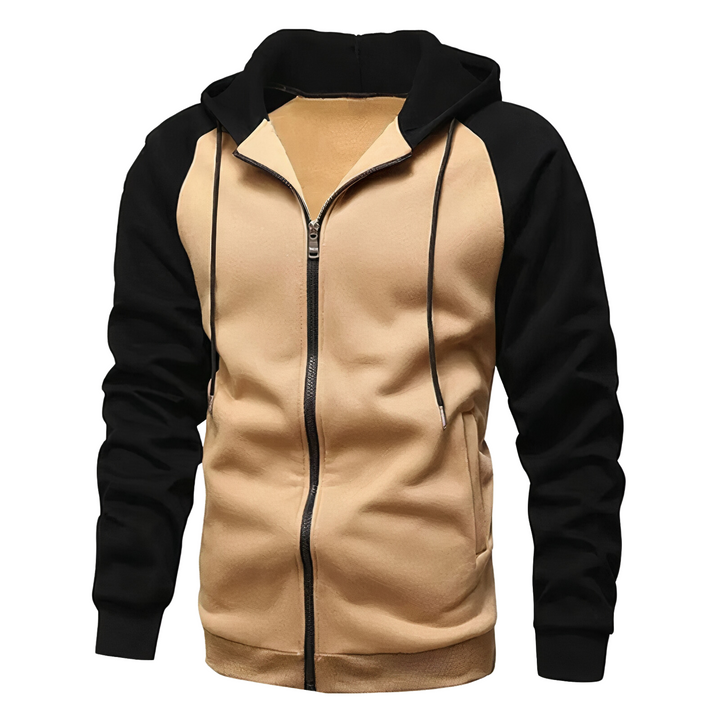 Julian | Men’s Casual Zip-Up Two-Tone Hoodie