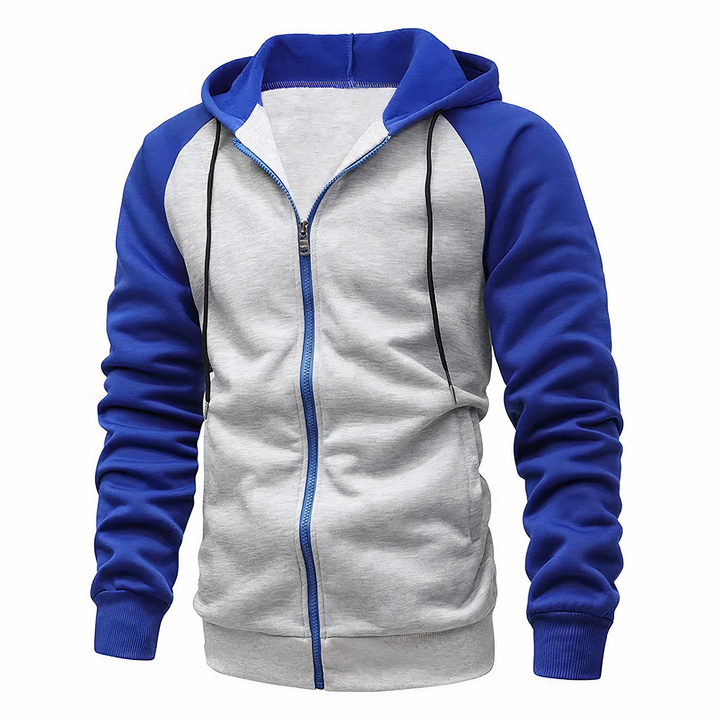 Julian | Men’s Casual Zip-Up Two-Tone Hoodie