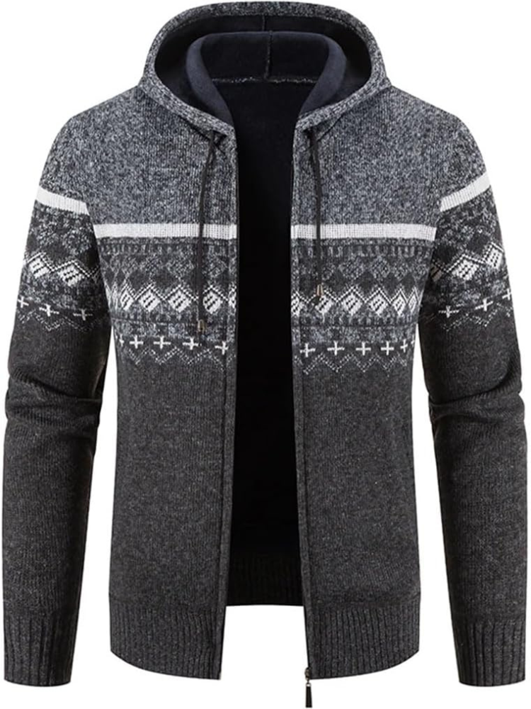 Joseph | Men’s Winter Hooded Zip-Up Casual Cardigan