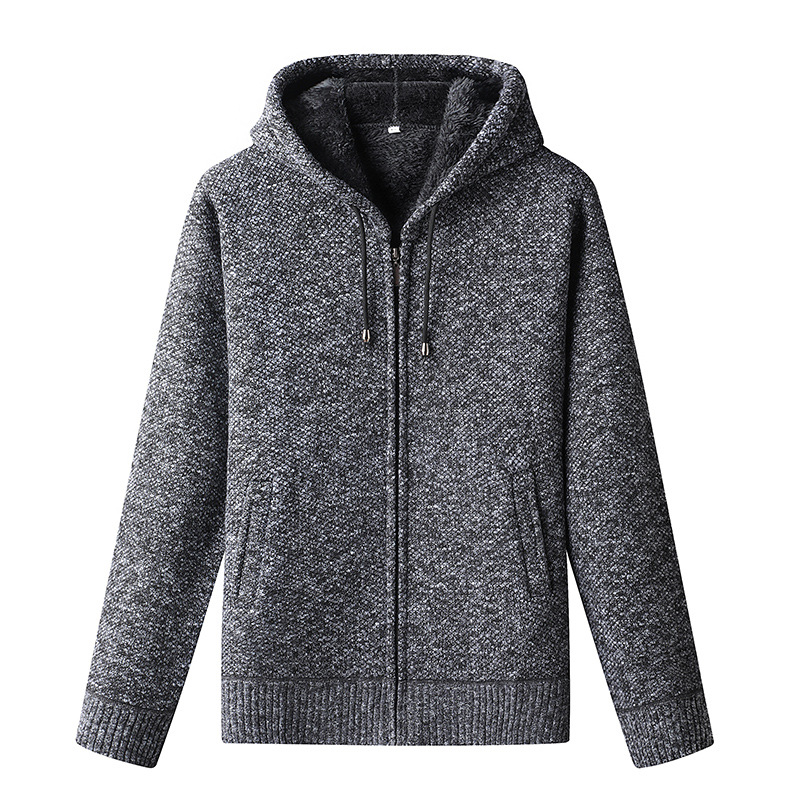 Jayden | Men’s Winter Zip-Up Hoodie Warm Knit Cardigan