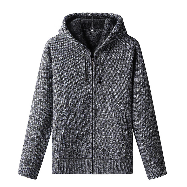Jayden | Men’s Winter Zip-Up Hoodie Warm Knit Cardigan