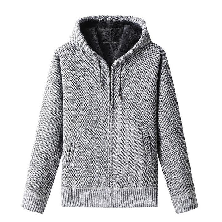 Jayden | Men’s Winter Zip-Up Hoodie Warm Knit Cardigan