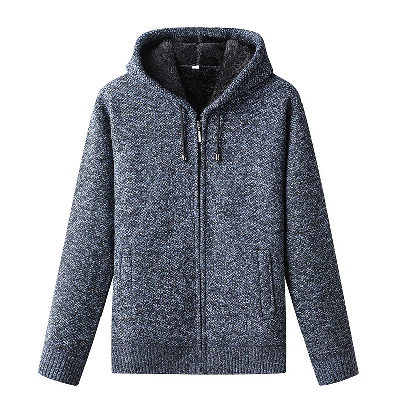 Jayden | Men’s Winter Zip-Up Hoodie Warm Knit Cardigan