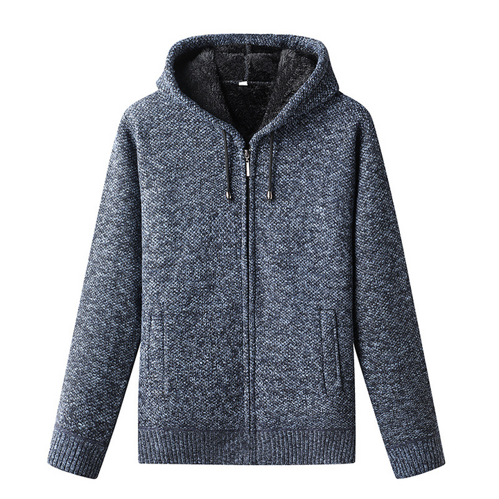 Jayden | Men’s Winter Zip-Up Hoodie Warm Knit Cardigan