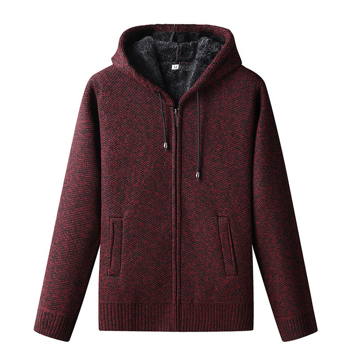 Jayden | Men’s Winter Zip-Up Hoodie Warm Knit Cardigan