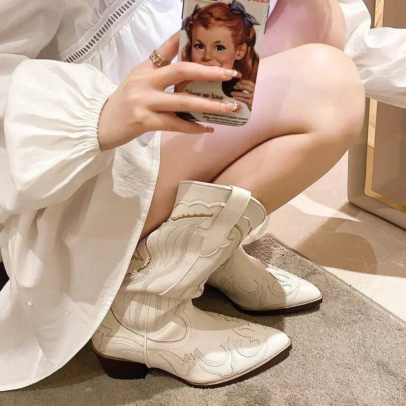 Bianca | Women’s Tall Embroidered Western Boots