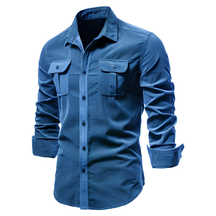 Edward | Men’s Long Sleeve Button Down Cargo Shirt