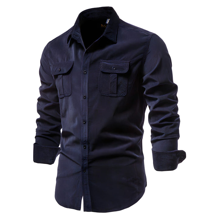 Edward | Men’s Long Sleeve Button Down Cargo Shirt