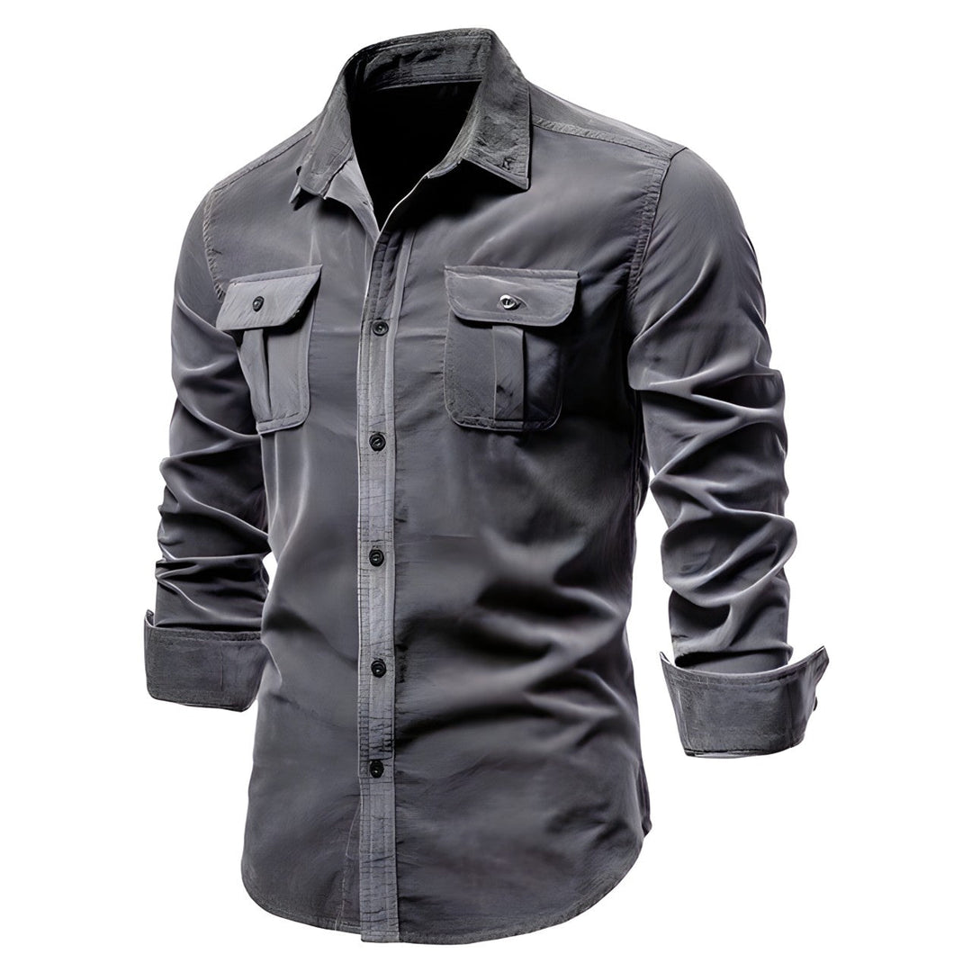 Edward | Men’s Long Sleeve Button Down Cargo Shirt