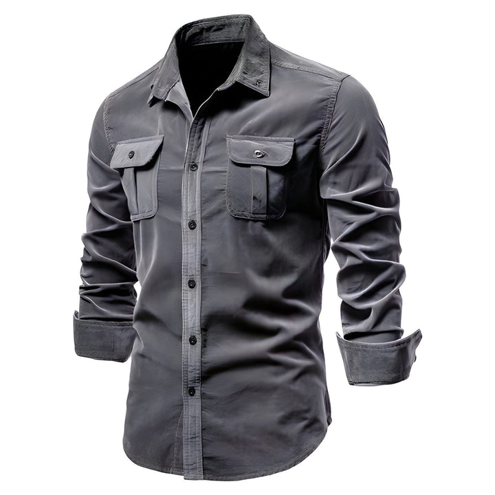 Edward | Men’s Long Sleeve Button Down Cargo Shirt