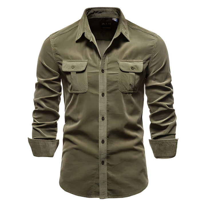 Edward | Men’s Long Sleeve Button Down Cargo Shirt